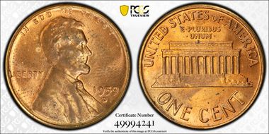 1959-D 1C MS63RB