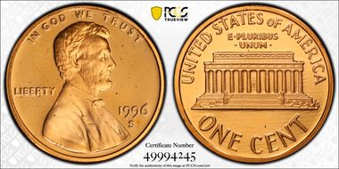 1996-S 1C PR67DCAM