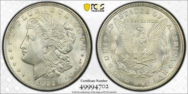 1921 $1 Morgan MS66