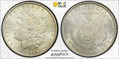 1885 $1 MS64