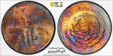 1985-Mo Onza Libertad Ag MS68