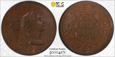 1796 1C Liberty Cap MS65BN