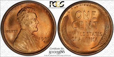1909-S 1C Lincoln MS66+ RD