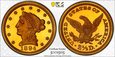 1894 $2.50 PR65DCAM