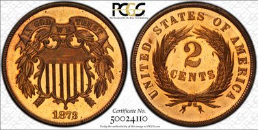 1873 2C Closed 3 PR65RD