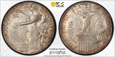 1915-S/S 50C Panama-Pac, RPM, FS-502 MS66
