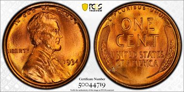 1934 1C MS68RD