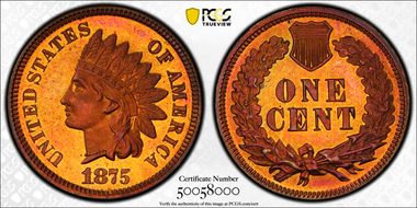1875 1C PR65CAM
