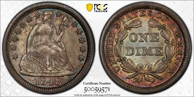 1848 10C MS65