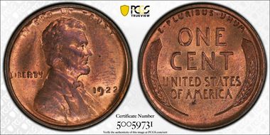 1922 No D 1C Strong Reverse MS64RB