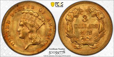 1878 $3 MS64