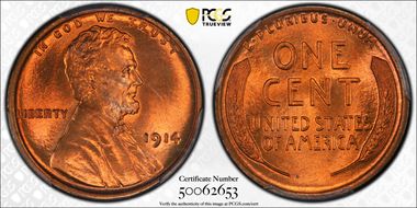 1914 1C MS66+ RD