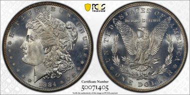 1884 $1 MS67+