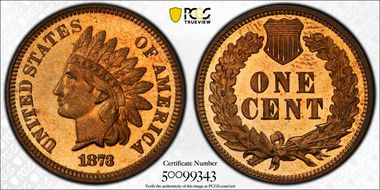 1873 1C Closed 3 PR66CAM