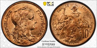 1898 10C Gad-277 F-136 MS66RD