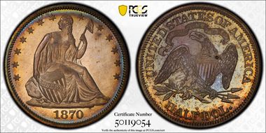 1870 50C PR65