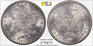 1886 $1 MS67+