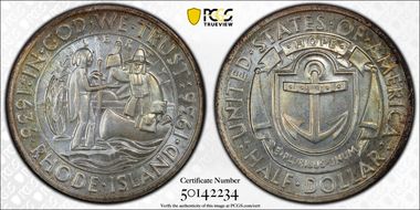 1936 50C Rhode Island MS66