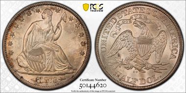 1873-CC 50C Arrows MS66