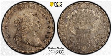 1800 $1 BB-191, AMERICAI AU58