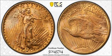 1913-D $20 MS65+ 
