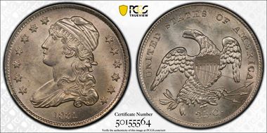 1831 25C Large Letters MS65+