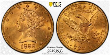 1889-S $10 MS64