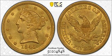 1845-O $5 MS63