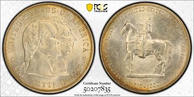 1900 $1 Lafayette MS64