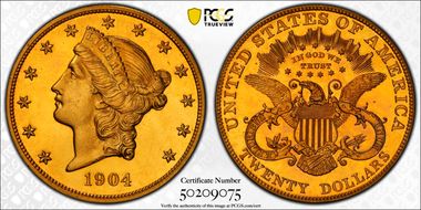 1904 $20 PR65CAM