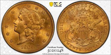 1904 $20 MS65+