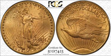 1911-D $20 MS65