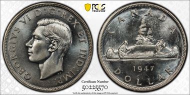 1947 S$1 Blunt 7 MS64