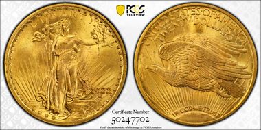 1922 $20 MS65