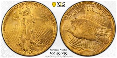 1911-S $20 MS65