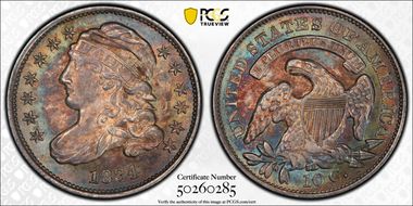 1834 10C Small 4 MS64