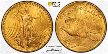 1913-D $20 MS65