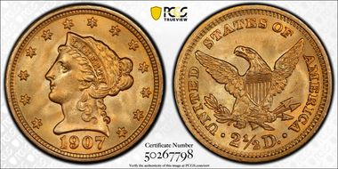 1907 $2.50 MS66