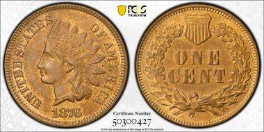 1876 1C MS62RB