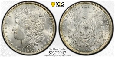 1887 $1 MS62