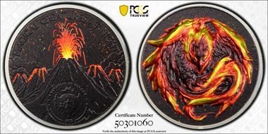 2023 $10 Phoenix Colorized Obsidian Black MS70