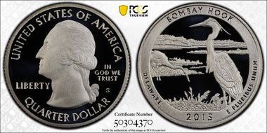 2015-S 25C Bombay Hook NP - Silver PR70DCAM