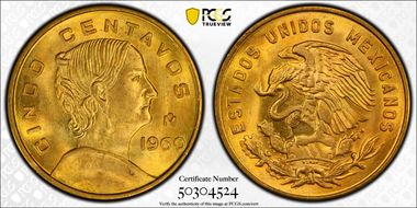 1960-Mo 5C KM-426 Brass MS65