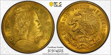 1960-Mo 5C KM-426 Brass MS65