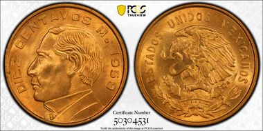 1959-Mo 10C KM-433 MS65RD