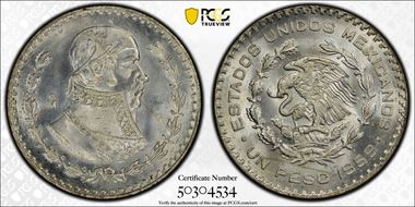 1959-Mo Peso KM-459 MS66