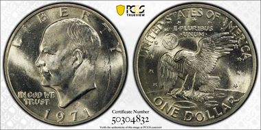 1971-S $1 Silver MS64