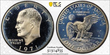 1971-S $1 Silver PR68