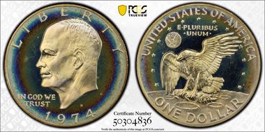 1974-S $1 Silver PR68DCAM