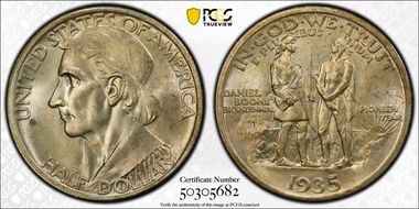 1935 50C Boone MS66